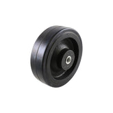 EHI - 150mm Black Rubber On Cast Iron Wheel Roller Bearing 370kg Capacity | W150X60RU15