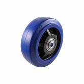 EHI - 150mm Blue Elastic Rubber Wheel Precision Bearing 300kg Capacity | W83K150