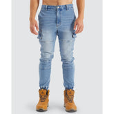 NXP.WRK - Dozer Slim Fit Jogger Pant - Mid Blue | NPWJJ002-MIDB