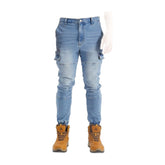 NXP.WRK - Dozer Slim Fit Jogger Pant - Mid Blue 40 | NPWJJ002-MIDB-40