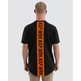 NXP.WRK - Frontman Dual Curved Tee - Black/Orange | NPWTS05-BKOG