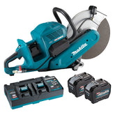 Makita - 80V Max (40Vx2) Brushless 355mm (14") Power Cut - Includes 2 x 8.0Ah Battery & Dual Port Rapid Charger | CE001GL203