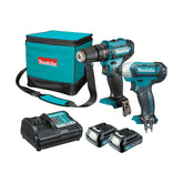 Makita - 2 Piece Combo Kit - HP333DZ TD110DZ 2 x BL1016 DC10WD Bag (831274-0) | CLX239