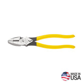 Klein Tools - 9" Std Hi-Lev Side Cutting Pliers+Crimpconnector | A-D213-9NE-CR