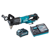 Makita - 40V Max Brushless Right Angle Drill - Includes 1 x 4.0Ah Batteries Single Port Rapid Charger | DA001GM102
