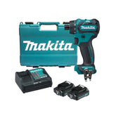 Makita - 12V Max Brushless 1/4" Hex Chuck Driver Drill Kit - Includes 2 x 2.0Ah Batteries Rapid Charger & Case | DF032DSAE
