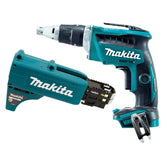 Makita - 18V Brushless High Speed Screwdriver Autofeed Collated Screwgun Attachment & Makpac Case - Tool Only | DFS452ZJX2