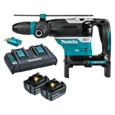Makita - 18V x 2 Brushless AWS 40mm SDS Max Rotary Hammer Kit - Includes 2 x 6.0Ah Batteries Dual Port Rapid Charger & Carry Case | DHR400G2UN