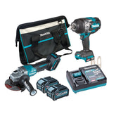 Makita - 2 Piece Brushless Combo Kit - TW001GZ GA013GZ 2x BL4040 DC40RA & Tote Bag (832319-7) | DK0139G202