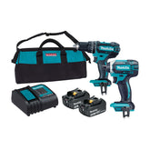 Makita - 2 Piece Combo Kit - DHP482Z DTD152Z 2 x BL1830B DC18SD & Carry Bag | DLX2131SX5
