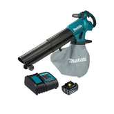 Makita - 18V Brushless Blower Vacuum Kit - Includes 1 x 5.0Ah Battery & Charger | DUB187T003