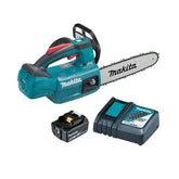 Makita - 18V 250mm Brushless Top Handle Chainsaw Kit - Includes 1 x 5.0Ah Battery & Rapid Charger | DUC254RT