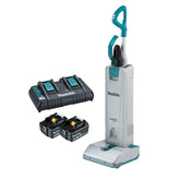 Makita - 18V x 2 Brushless Upright Vacuum Kit - Includes 2 x 5.0Ah Batteries Dual Port Rapid Charger | DVC560PT2