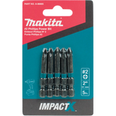 Makita - Screwdriving Accessory Impact-X Ph2 x 50mm Driver Bit - 5Pc | A-96665