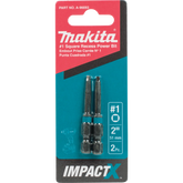 Makita - Screwdriving Accessory Impact-X Sq1 x 50mm Driver Bit - 2Pk | A-96693