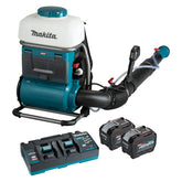 Makita - 40V Max Brushless Backpack Mist Blower Kit - Incldues 2 x 8.0Ah Batteries & Dual Port Rapid Charger | PM001GL202