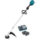 Makita - 40V Max Brushless Loop Handle Brushcutter Kit - Includes 2 x 5.0Ah Batteries & Single Port Rapid Charger | UR014GT201