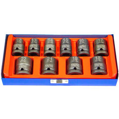 Trax - 10pc - 10-Piece 1/2" Drive Short Metric Impact Socket Set | AS-4011M