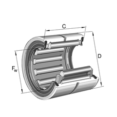 FAG Bearing - RNA4901.2RS Needle Roller Bearing (Machined Ring) 60mm Bore | RNA4901.2RS_INA