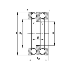 FAG Bearing - 52209 Double Row Angular Contact Ball Bearing 45mm Bore | 52209_FAG