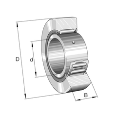 FAG Bearing - NA2203-2RS Needle Roller Bearing (Machined Ring) 17mm Bore | NA2203-2RS_INA