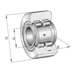 FAG Bearing - RNA2204.2RS Needle Roller Bearing (Machined Ring) 210mm Bore | RNA2204.2RS_INA