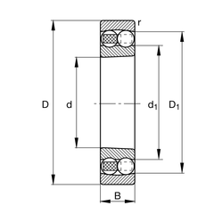 FAG Bearing - 1209KC3 Self-Aligning Ball Bearing 45mm Bore (C3 Clearance) | 1209KC3_FAG