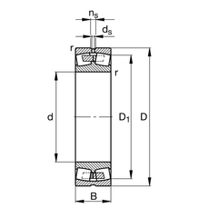 FAG Bearing - 23944MC3 Spherical Roller Bearing 220mm Bore (C3 Clearance) | 23944MC3_FAG