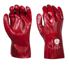 Elliotts - Chem-Vex Red PVC Gauntlet. 27cm Long. Size 10 (Pack of 120) | ELG710110-120