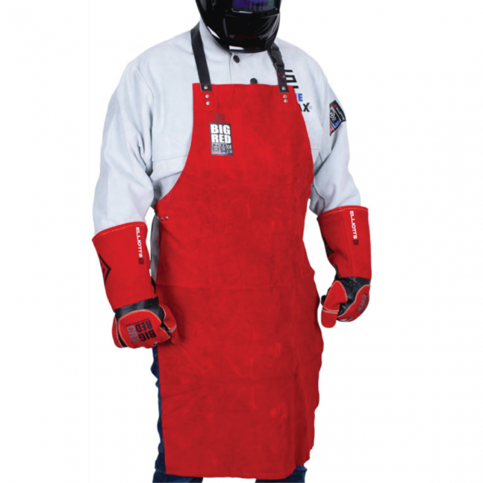 Elliotts - BIG RED leather bib style apron (Pack of 25) | BRAA2LS-25