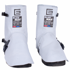Elliotts - Chrome Leather Welders Spats - Supported/ Strap & Buckle (Pack of 1) | WS7SB