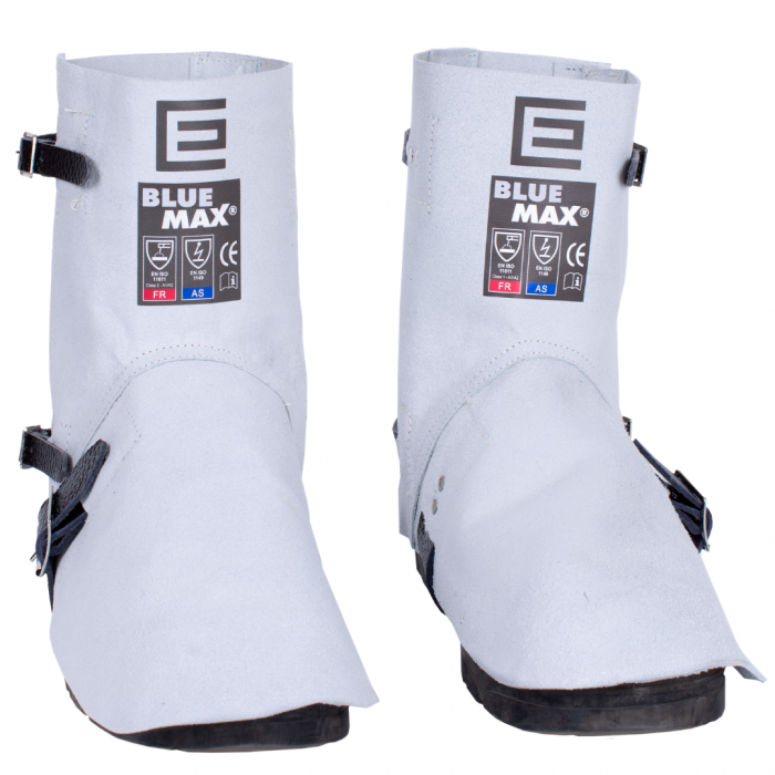 Elliotts - Chrome Leather Welders Spats - Supported/ Strap & Buckle (Pack of 50) | WS7SB-50