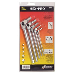 Bondhus - Set 5 Chrome HEX-Pro Wr 3/16-3/8" Clam | BD00040
