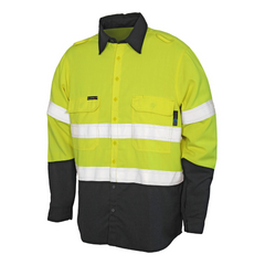 Elliotts - Tecasafe LS Shirt Classic 5.8oz - FLY/Navy, w/Tape. Size 3XL (Pack of 1) | TSVSLS580FYNT43XL