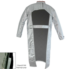 Elliotts - Alum open back smock 1300mm CA340 Carbon/Aramid t-Gard P190 (Pack of 1) | FCA340LSS130MED