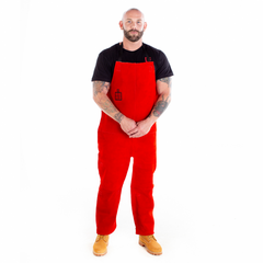 Elliotts - Big Red Leather chaps with bib apron. (Pack of 1) | BRAC10LRG