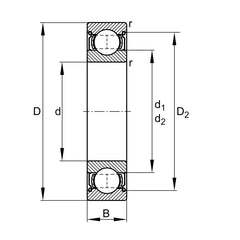 FAG Bearing - SS623-2Z Single Row Deep Groove Ball Bearing 3mm ID x 10mm OD x 4mm W | SS623-2Z_FAG