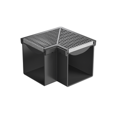 RELN - Rain Drain Trade Corner Complete with 316 Architectural Stainless Steel Grate | 001137