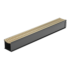 RELN - Rain Drain Trade 1m Complete with S&stone Plastic Grate & Joiner | 001190