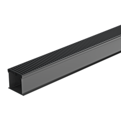RELN - Rain Drain Trade 3m Complete with Black HeelguardPlastic Grate & Joiner | 001325