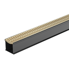 RELN - Rain Drain Trade 3m Complete with S&stone Plastic Grate & Joiner | 001330