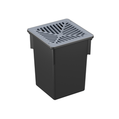 RELN - Series 250 Pit Complete with Portl& Grey Plastic Concave Grate | 002209
