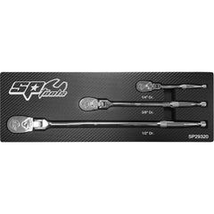 SP Tools - Ratchet Set 1/4,3/8,1/2Dr 90T Sealed Flex Head | SP29320