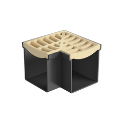RELN - Rain Drain Trade Corner Complete with S&stone Plastic Grate | 002489