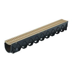 RELN - Storm Drain 1m Complete with S&stone Plastic Grate | 003103