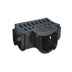 RELN - Storm Drain Tee Piece Complete with Portl& Grey Plastic Grate | 003122