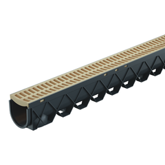 RELN - Storm Drain 3m Complete with Sandstone Plastic Grate | 003303
