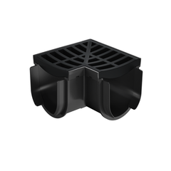 RELN - Storm Drain Corner Complete with Black Plastic Grate | 003401