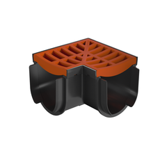 RELN - Storm Drain Corner Complete with Terracotta Grate | 003404