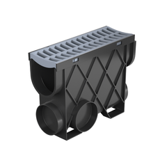 RELN - Storm Drain Slimline Pit complete with Portl& Grey plastic Grate | 003431